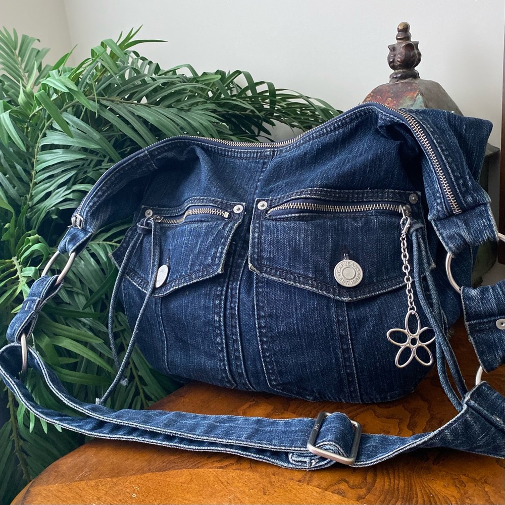 Vintage Gap Y2K Denim Crossbody Messenger Bag